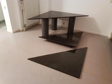 Bureau/console pierre bleue belge polie+table basse+tablette, Enlèvement, Comme neuf