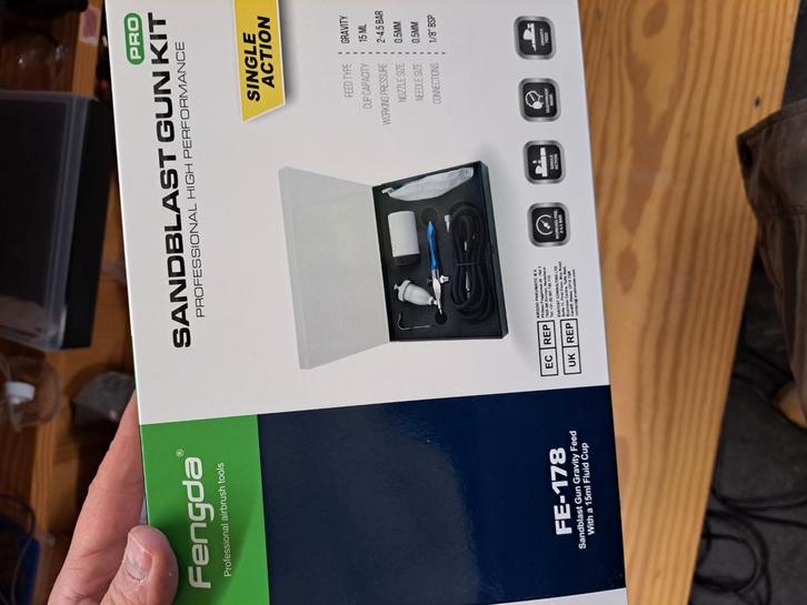 Mini zandstraler + regelaar met filter, Hobby en Vrije tijd, Overige Hobby en Vrije tijd, Zo goed als nieuw, Ophalen of Verzenden