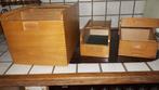 3 x vintage houten rolluikkast - fichebak - klasseerbak, Ophalen of Verzenden