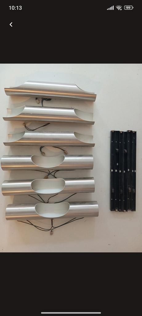 Origineel 6 x Raak dezign space age wandlampen, Huis en Inrichting, Lampen | Wandlampen, Gebruikt, Ophalen