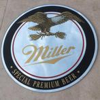 Ronde spiegel Miller - 1985 - Glas, Collections, Marques de bière, Enlèvement ou Envoi, Utilisé, Panneau, Plaque ou Plaquette publicitaire