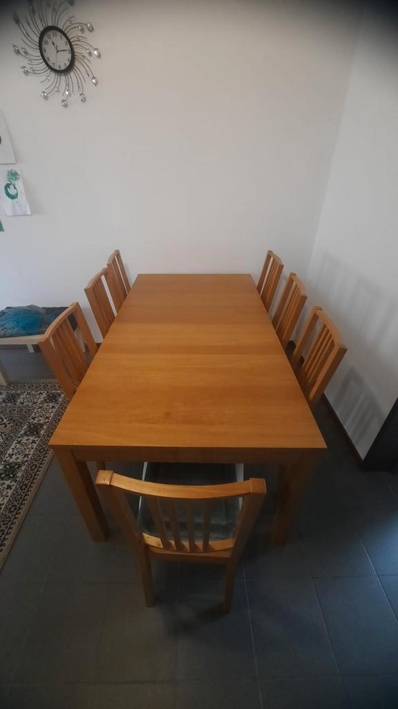 Table à manger extensible + 8 chaises, Maison & Meubles, Salles à manger complètes, Enlèvement