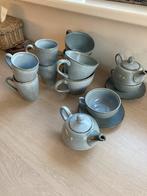 Blauwe theepot en kopjes, Service complet, Autres matériaux, Autres styles, Enlèvement ou Envoi