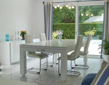 Combiné pool- drieband-carambolebiljart, eet- vergadertafel, Enlèvement, Comme neuf, Table de billard