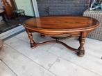salontafel eik ovaal 130 L X 75 BR X 50H, Ophalen, 100 tot 150 cm, Eikenhout, 50 tot 100 cm