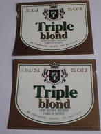 bieretiketten Triple blond verhaeghe Vichte, Ophalen of Verzenden, Zo goed als nieuw, Overige typen, Overige merken
