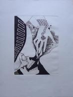 JEF VAN TUERENHOUT / EROTISCHE FIGURATIE / ZW-W ETS 66x50cm, Ophalen of Verzenden