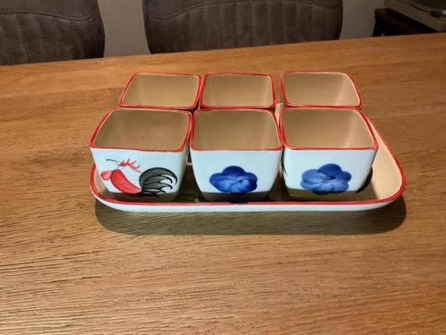 vintage hapjes / tapas schaaltjes op één schaal, Huis en Inrichting, Keuken | Servies, Zo goed als nieuw, Schaal of Schalen, Overige stijlen