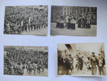 Roi Albert I exposition Anvers photo 1930 + 3 carte postale, Envoi, Avant 1940, Utilisé, Photo