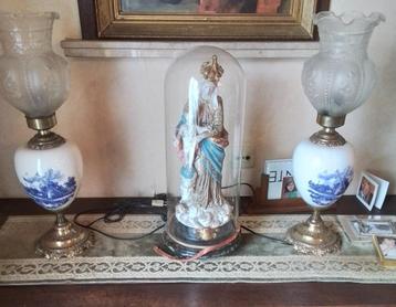 Lampadeire en bleu de Delft, Enlèvement, Utilisé, Autres matériaux, Bleu