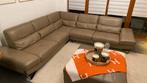 Italiaanse leren fauteuil, Huis en Inrichting, Ophalen, Gebruikt, Leer