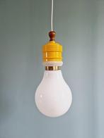 Suspension Ampoule en opaline, Metalarte, années 80, Maison & Meubles, Lampes | Abat-jour, Vintage, Utilisé, Enlèvement ou Envoi