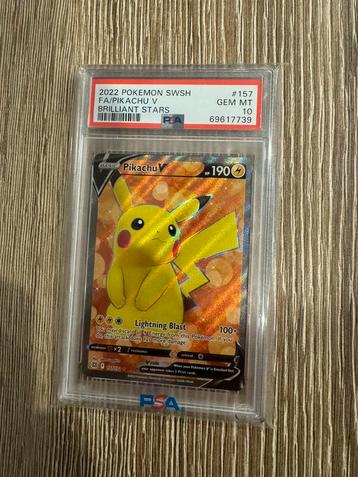 Pikachu SWSH V #157 PSA10 Pokemon Kaart beschikbaar voor biedingen