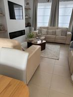 Fauteuils en zetel, Huis en Inrichting, Fauteuils, Ophalen, Gebruikt, Leer