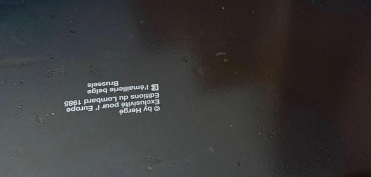 Geëmailleerde plaat waarop de raket vanaf de maan opstijgt, Verzamelen, Beelden en Beeldjes, Nieuw, Ophalen