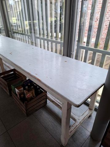Antieke boerentafel 5m, Huis en Inrichting, Tafels | Eettafels, Ophalen, Zo goed als nieuw