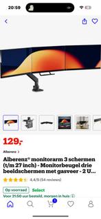 Nieuwe Alberenz triple monitor arm, Ophalen, Zo goed als nieuw