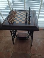Massief houten schaakbord - Prachtstuk, Comme neuf, 1 ou 2 joueurs, Enlèvement ou Envoi