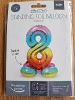 NIEUW Kleurrijke folieballon 8 verjaardag, Ophalen of Verzenden, Nieuw, Versiering