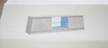 Tv meubel met ledverlichting  beschikbaar voor biedingen