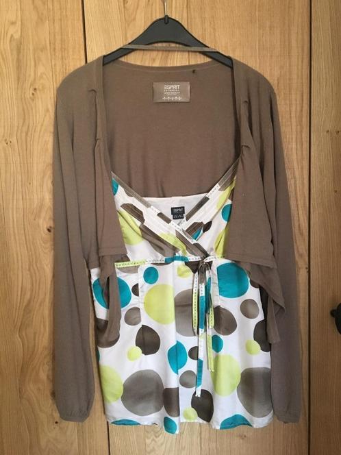 Mooie zijde top Esprit maat 40 met bijpassende gilet, Kleding | Dames, Topjes, Zo goed als nieuw, Maat 38/40 (M), Zonder mouw