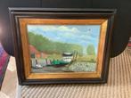 M. Engels landschap schilderij, Antiek en Kunst, Kunst | Schilderijen | Klassiek, Ophalen of Verzenden