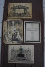 4 prachtige rouwkaarten, overlijdensjaren 1841 t/m 1854., Verzenden, Rouwkaart