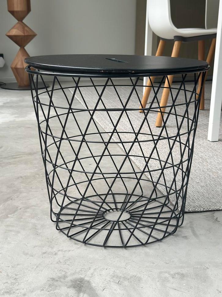 IkEA KVISTBRO Opbergtafel, zwart, 44 cm, Huis en Inrichting, Woonaccessoires | Schalen en Manden, Gebruikt, Mand, Ophalen