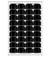 Monokristallijn zonnepaneel 50W, Doe-het-zelf en Bouw, Zonnepanelen en Toebehoren, Nieuw, Paneel, Minder dan 100 wattpiek, Ophalen of Verzenden