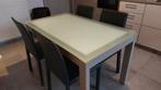 Keukentafel met glazen blad (+ stoelen), Huis en Inrichting, Tafels | Eettafels, Ophalen