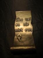 2 bord in tin ,een spreuk in tin 94%, Antiek en Kunst, Antiek | Tin, Ophalen of Verzenden