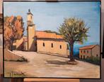 Ginette JAVAUX, Église St Sébastien in Blauvac, Vaucluse, Antiek en Kunst, Kunst | Schilderijen | Klassiek, Ophalen