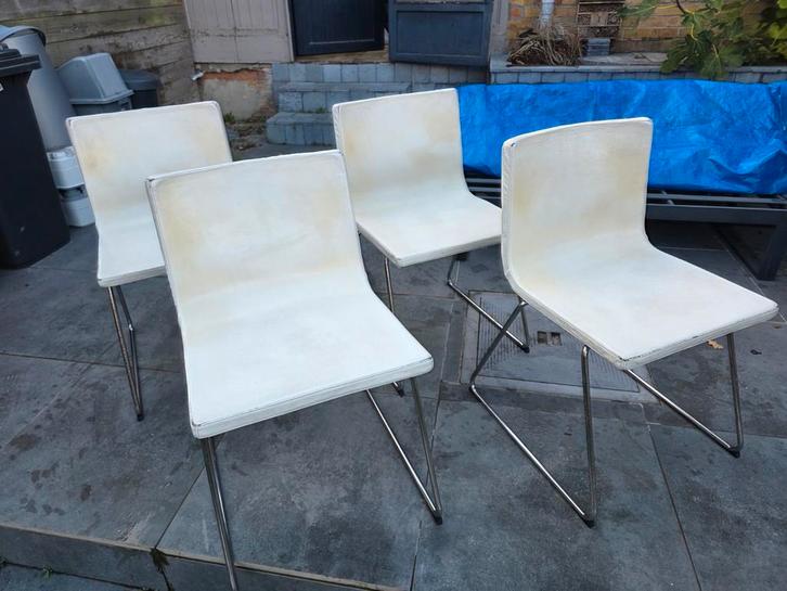 4x IKEA Bernhard stoelen / vintage, Huis en Inrichting, Stoelen, Wit, Ophalen
