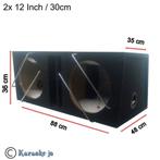 Dubbele subwoofer kist MDF 2x 12 Inch 2x 42 Liter, Ophalen of Verzenden, Nieuw