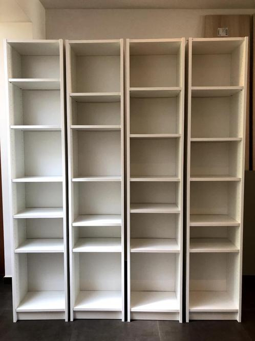 Ikea Billy kast wit, Huis en Inrichting, Kasten | Boekenkasten, Gebruikt, Minder dan 50 cm, 200 cm of meer, 25 tot 50 cm, Met plank(en)
