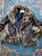 Charmant konijnenbonten jasje met buitenkant daim., Kleding | Dames, Jassen | Winter, Bruin, Zo goed als nieuw, Ophalen, ANDERE