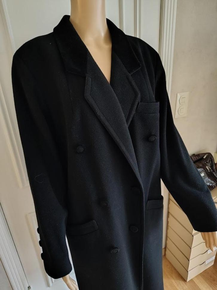 vintage cashmere jas van heiner bess, Kleding | Dames, Jassen | Winter, Zo goed als nieuw, Maat 38/40 (M), Zwart, Ophalen of Verzenden