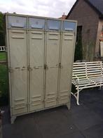 Authentieke oude Franse 4 - deurs lockerkasten Wiebers, Ophalen, Gebruikt