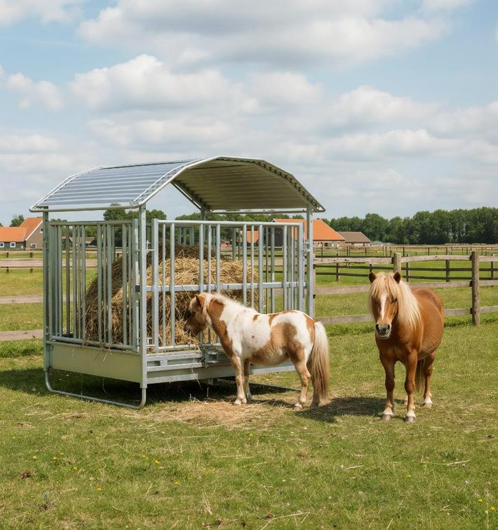 Weide hooiruif veiligheidsvoerhek | 12 voederplaatsen, Dieren en Toebehoren, Stalling en Weidegang, Opfok, Stalling, Weidegang