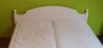wit bed 160 cm  in Lokeren, Huis en Inrichting, Slaapkamer | Bedden, Ophalen, Gebruikt, Wit, Tweepersoons