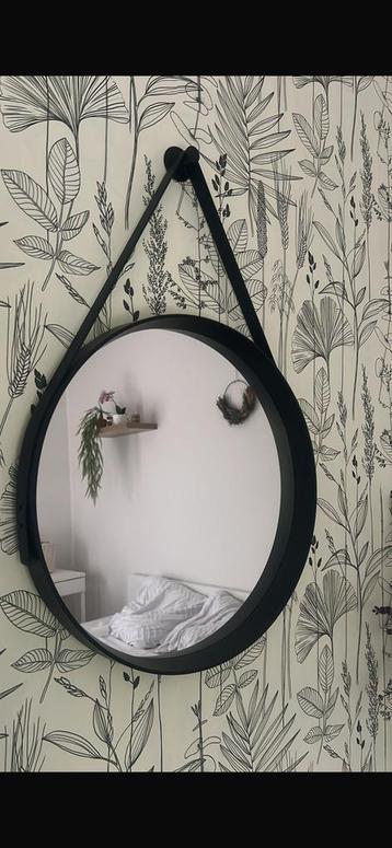 2 Miroir suspendu noir 50cm beschikbaar voor biedingen