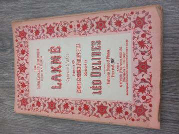 Partition pour piano et chant. Opéra  beschikbaar voor biedingen