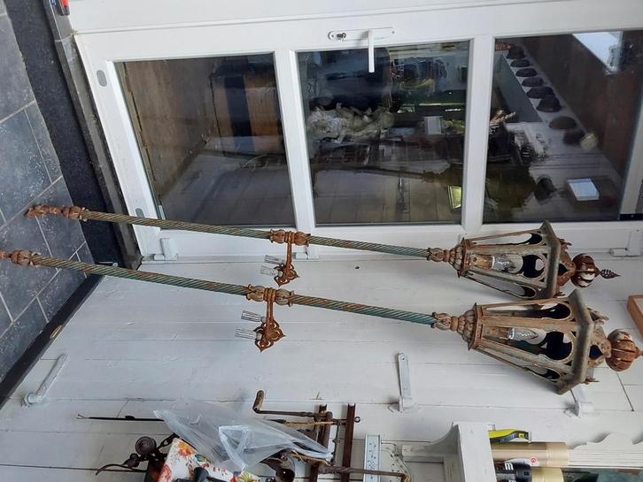 antiek smeetijzeren muur verlichting, Antiek en Kunst, Antiek | Verlichting, Ophalen