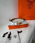 Hermes Kelly 18  belt ceintuur riem wit epsom leder, Neuf, Cuir véritable, Enlèvement ou Envoi, 90 à 100 cm