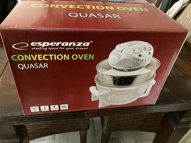 Four à air chaud en verre d'une capacité de 18 litres, Electroménager, Fours, Comme neuf, Air chaud, Enlèvement