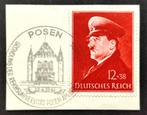 Dt.Reich: 52sste verjaardag A.Hitler 1941 op fragment, Timbres & Monnaies, Timbres | Europe | Allemagne, Autres périodes, Affranchi