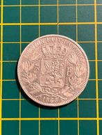 Belgische 5 frank - Leopold II 1868, Postzegels en Munten, Munten | België, Zilver, Ophalen of Verzenden, Losse munt, Zilver