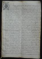 SINT-PIETERS-LEEUW. "Vercrijghbrief" Anno 1780 op PERKAMENT, Antiquités & Art, Antiquités | Livres & Manuscrits, Enlèvement ou Envoi