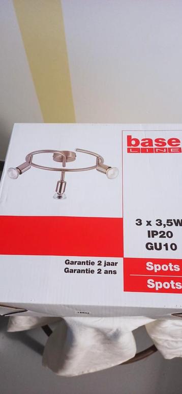 Luminaire 3 spots alu brossé + 3 GU10  beschikbaar voor biedingen