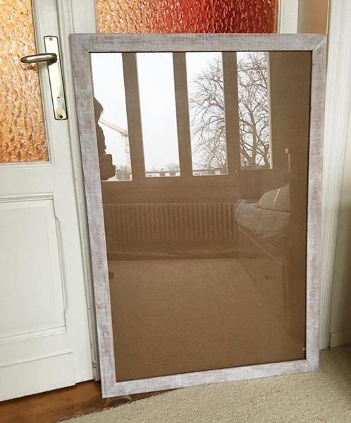Houten kader wit - met glas, Huis en Inrichting, Woonaccessoires | Lijsten, Gebruikt, 75 cm of meer, 75 tot 100 cm, Hout, Ophalen